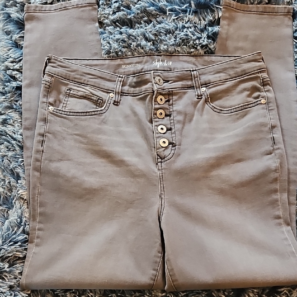 Style & Co. Women's Gray Skinny Jeans